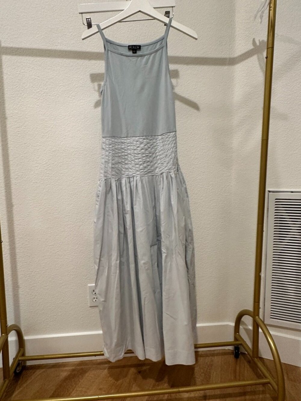 Light Blue Pleated Dress